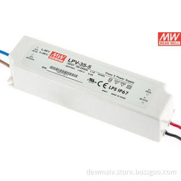 Plastic 5V DC 30W Waterproof LED Power Supply for LED Strip